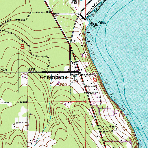 Topographic Map of Greenbank, WA