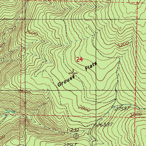 Topographic Map of Grouse Flats, WA