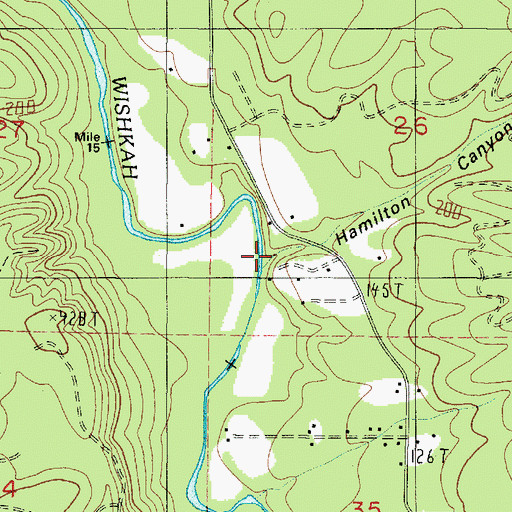 Topographic Map of Hamilton Canyon, WA