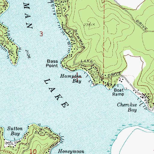 Topographic Map of Hampton Bay, WA