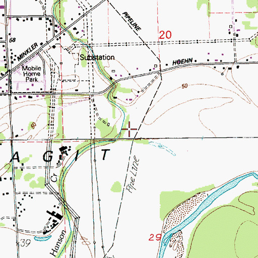 Topographic Map of Hansen Creek, WA