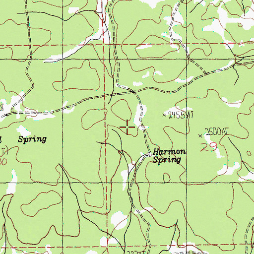 Topographic Map of Harmon Spring, WA