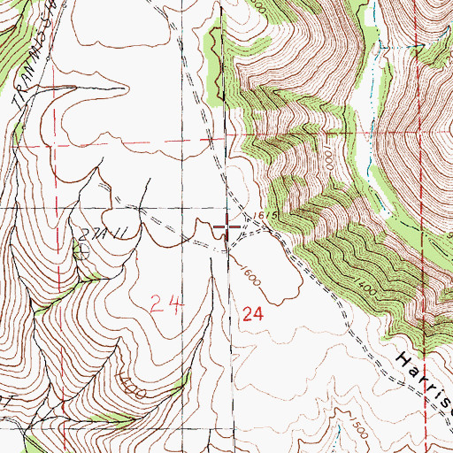 Topographic Map of Harrison Ridge, WA