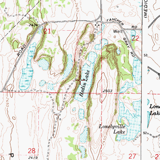 Topographic Map of Hedin Lake, WA