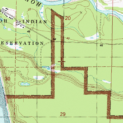 Topographic Map of Hoh Indian Reservation, WA