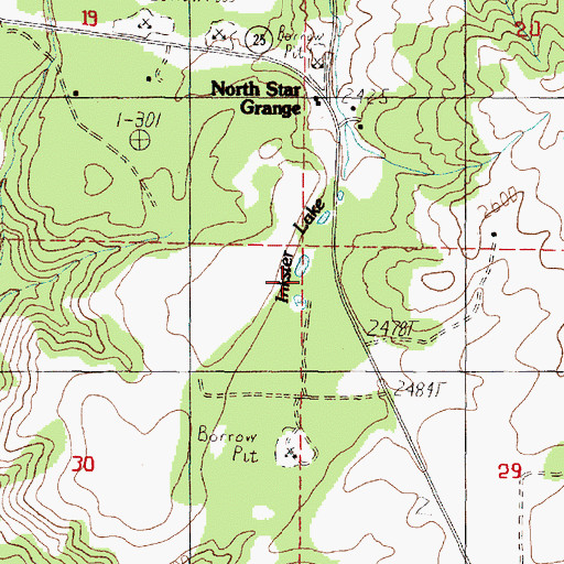 Topographic Map of Inkster Lake, WA
