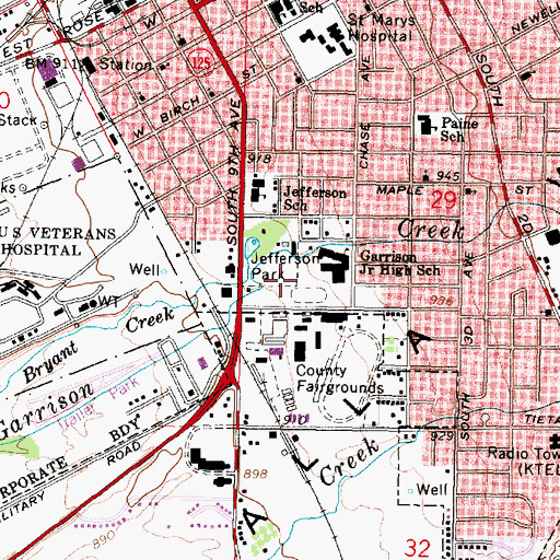 Topographic Map of Jefferson Park, WA
