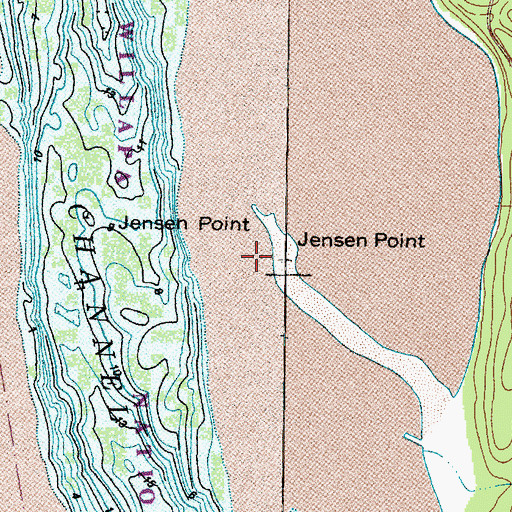 Topographic Map of Jensen Point, WA