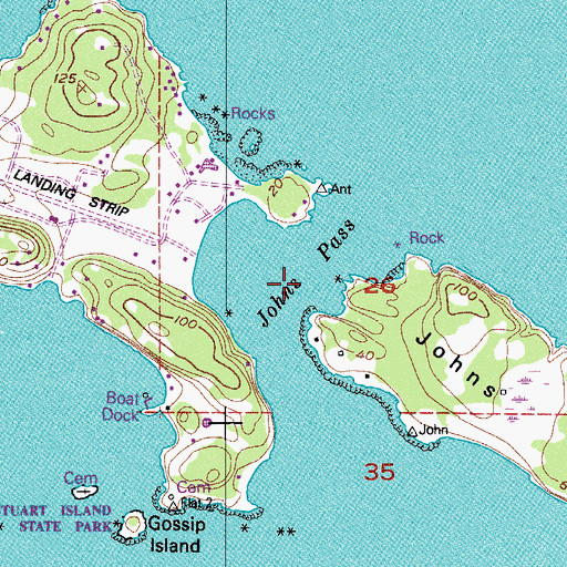 Topographic Map of Johns Pass, WA