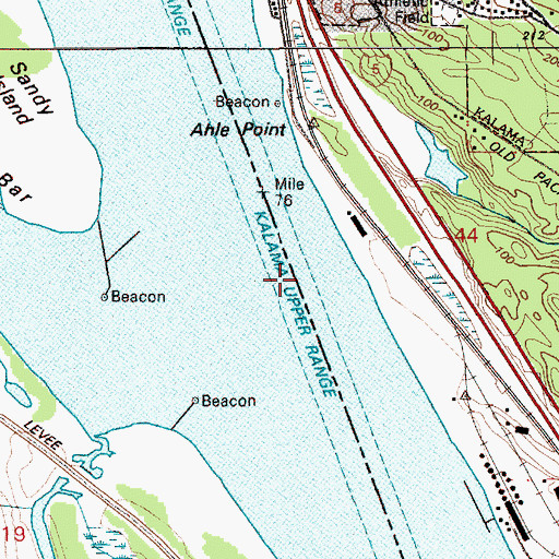 Topographic Map of Kalama Upper Range, WA