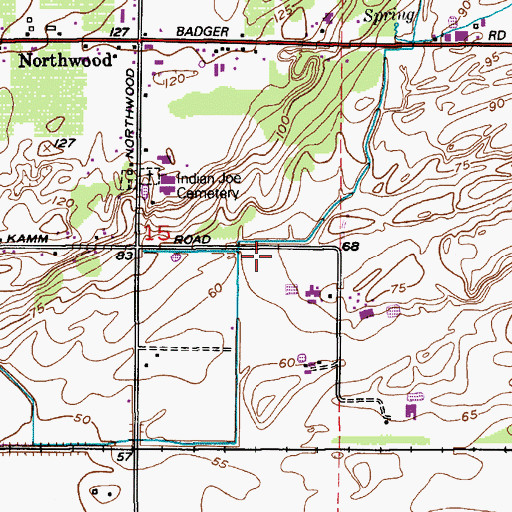 Topographic Map of Kamm Ditch, WA