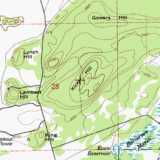 Topographic Map of Kicker Hill, WA