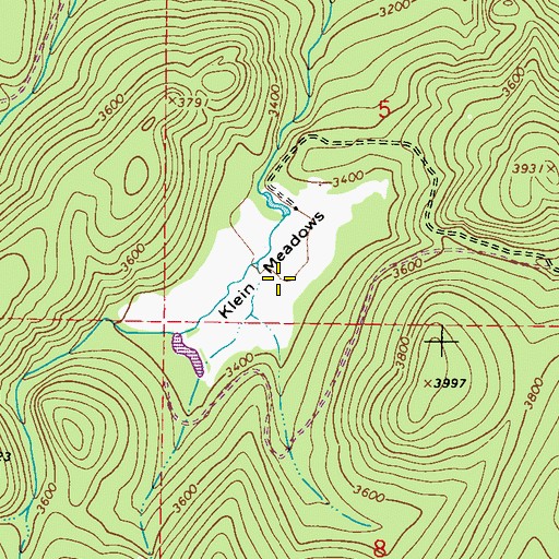 Topographic Map of Klein Meadows, WA