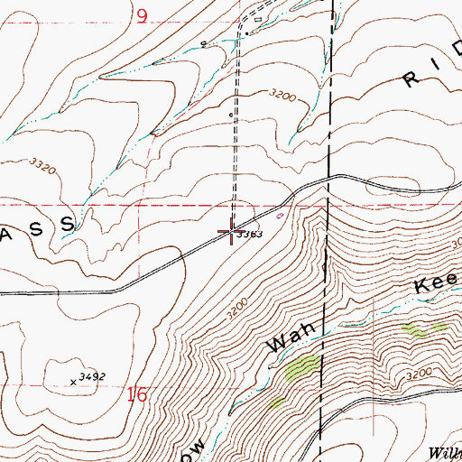 Topographic Map of Knotgrass Ridge, WA