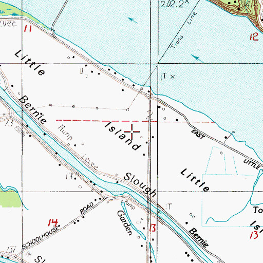 Topographic Map of Little Island, WA