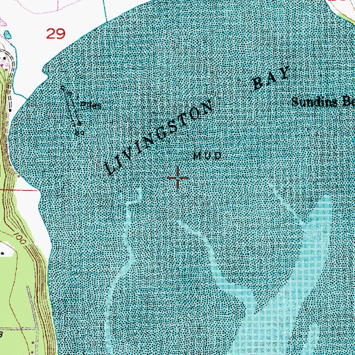 Topographic Map of Livingston Bay, WA