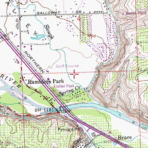 Topographic Map of Lower Naches Valley, WA