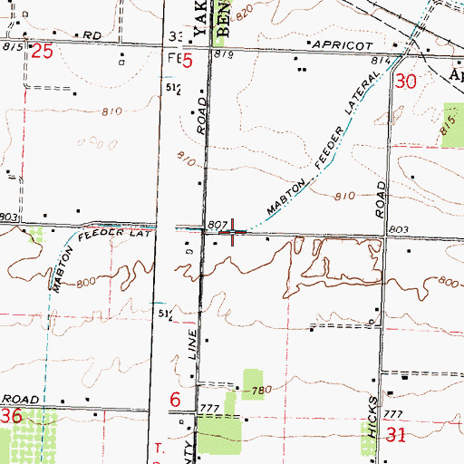 Topographic Map of Mabton Feeder Lateral, WA