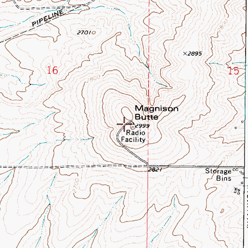 Topographic Map of Magnison Butte, WA