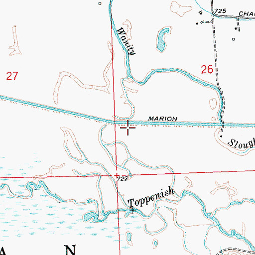Topographic Map of Marion Drain, WA