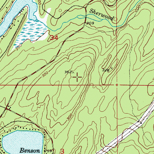 Topographic Map of Mason Lake Lookout, WA