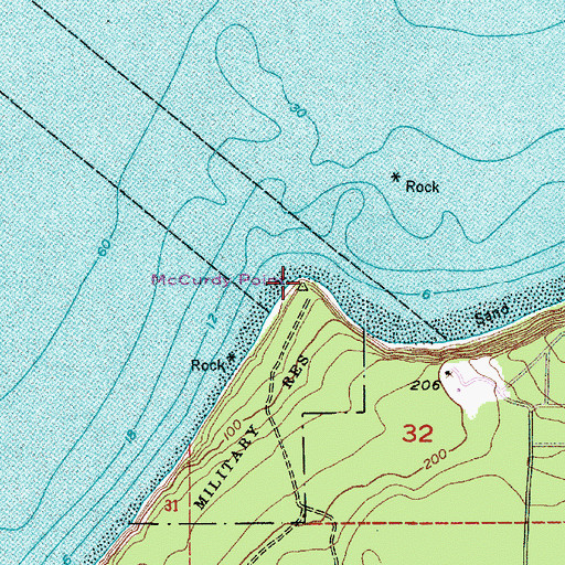 Topographic Map of McCurdy Point, WA