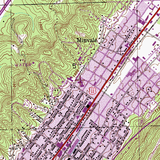 Topographic Map of CED Mental Health Center, AL