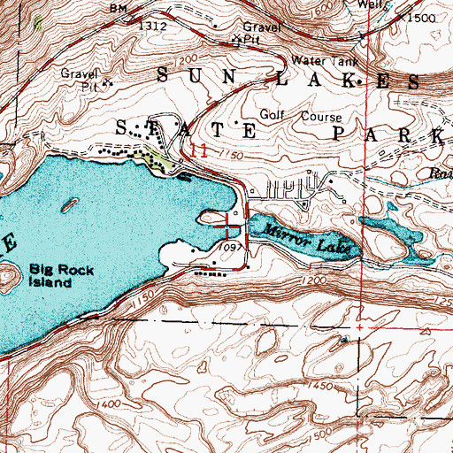 Topographic Map of Meadow Creek, WA