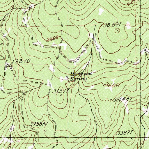 Topographic Map of Morehead Spring, WA