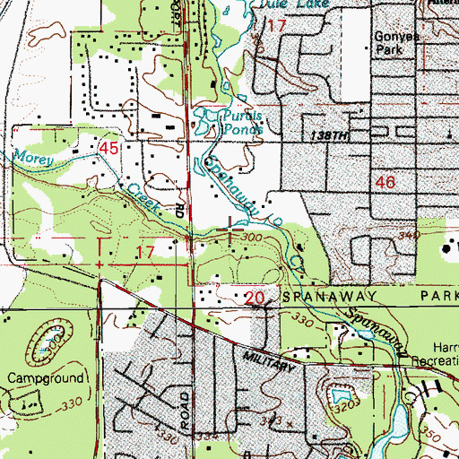 Topographic Map of Morey Creek, WA