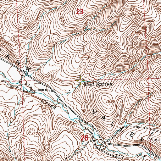 Topographic Map of Mud Spring, WA