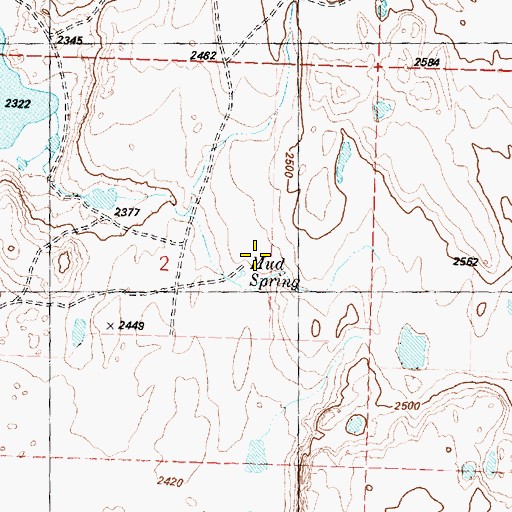 Topographic Map of Mud Spring, WA