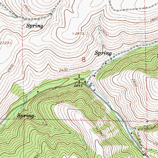 Topographic Map of North Fork Dry Creek, WA