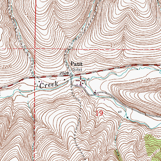 Topographic Map of North Patit Creek, WA
