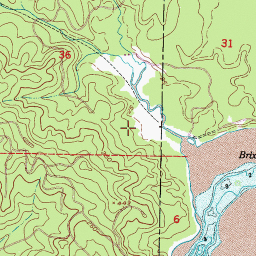Topographic Map of Old Camp Brix, WA