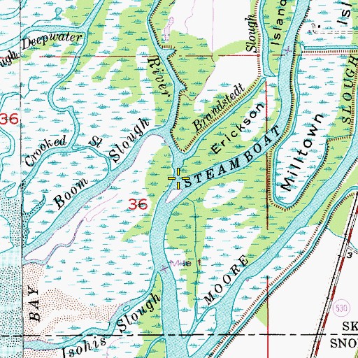 Topographic Map of Old River, WA