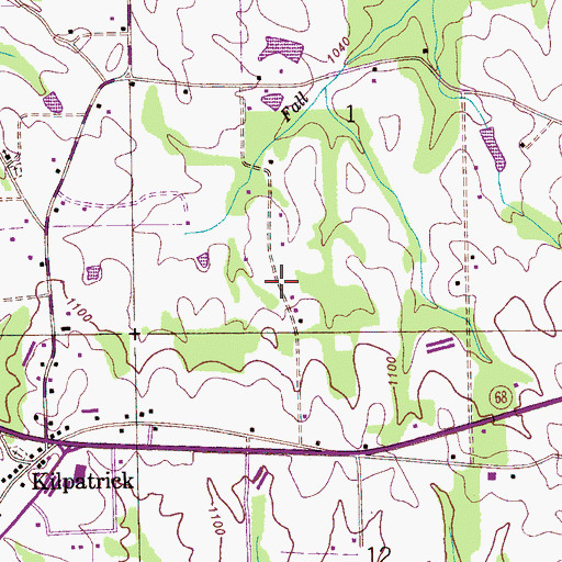 Topographic Map of Marvin Cemetery, AL