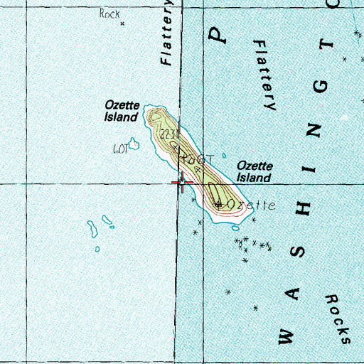 Topographic Map of Ozette Island, WA