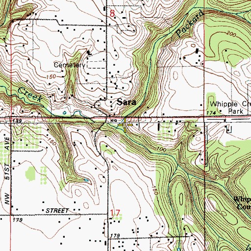 Topographic Map of Packard Creek, WA