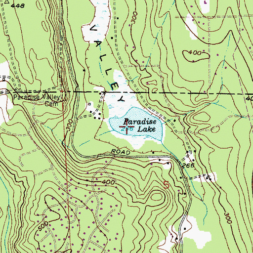 Topographic Map of Paradise Lake, WA