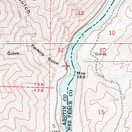 Topographic Map of Perkins Gulch, WA