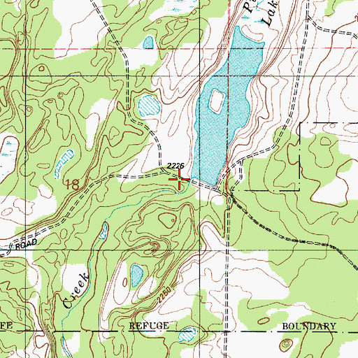 Topographic Map of Pine Creek Drain, WA