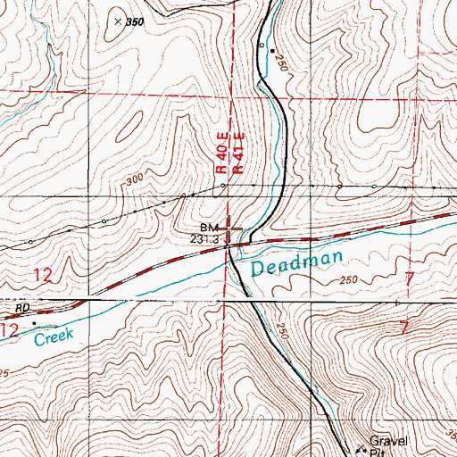 Topographic Map of Ping Gulch, WA