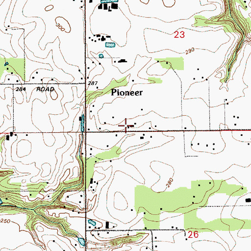 Topographic Map of Pioneer School, WA