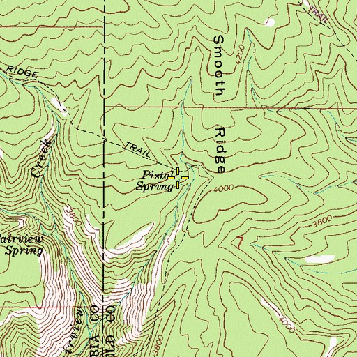 Topographic Map of Pistol Spring, WA