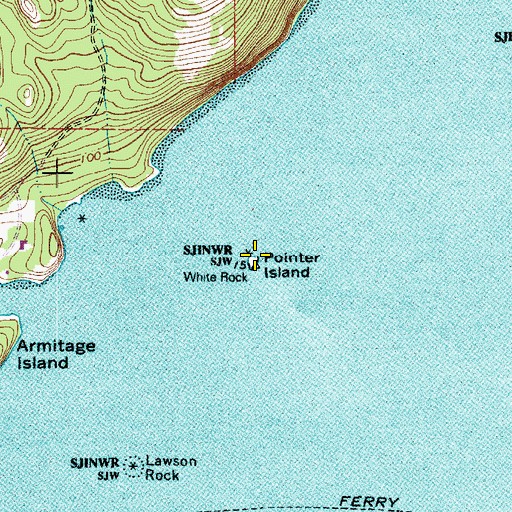 Topographic Map of Pointer Island, WA