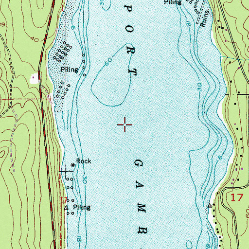 Topographic Map of Port Gamble, WA