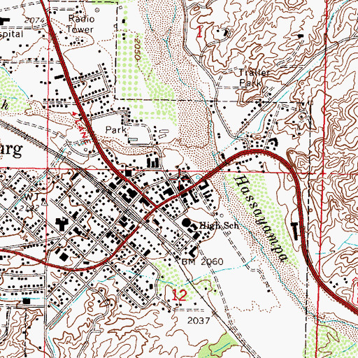 Topographic Map of Stone Park, AZ
