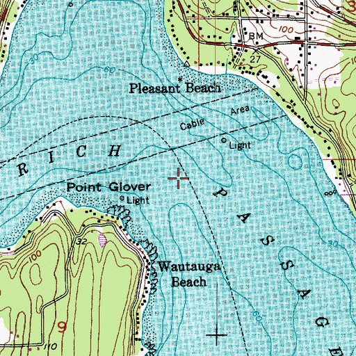 Topographic Map of Rich Passage, WA