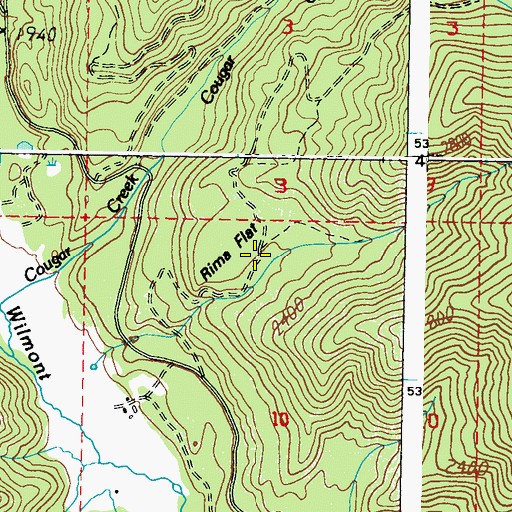Topographic Map of Rima Flat, WA
